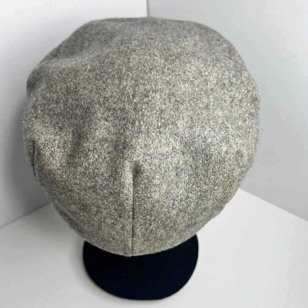 Pace Setter‎ Collection Vintage Newsboy Cap Hat Gray Wool Cabbie Snap Size 7 1/4
